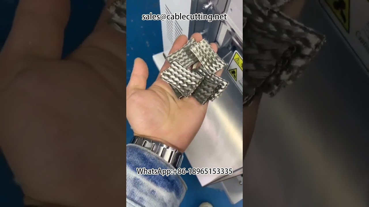 Punotun kuparinauhan ja kutistesuojan leikkauskone